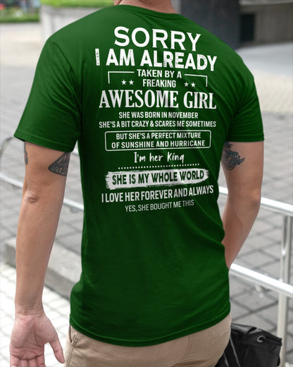 November Awesome Girl - Gifts for your boyfriend, husband - HL11 (SKU.US.01)