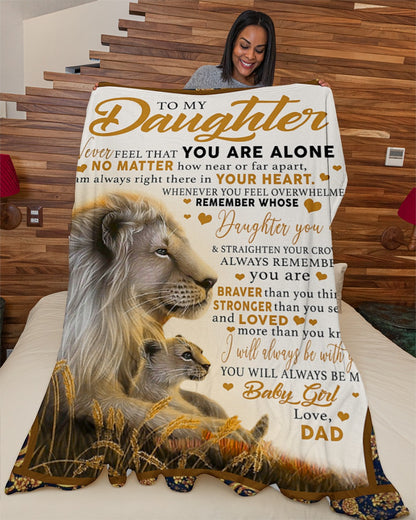Love Your Dad Blanket - Gift For Daughter From Dad - To My Daughter