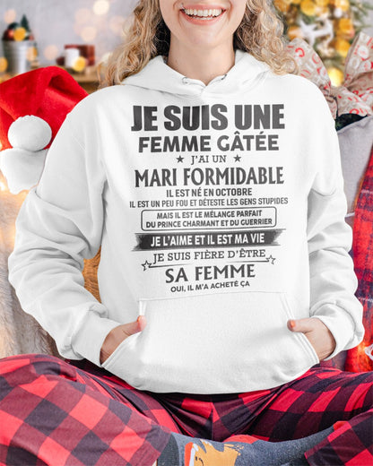 Mari Formidable Né En Octobre – Cadeau Parfait Pour Votre Femme – HL10 (SKU06-51-10)