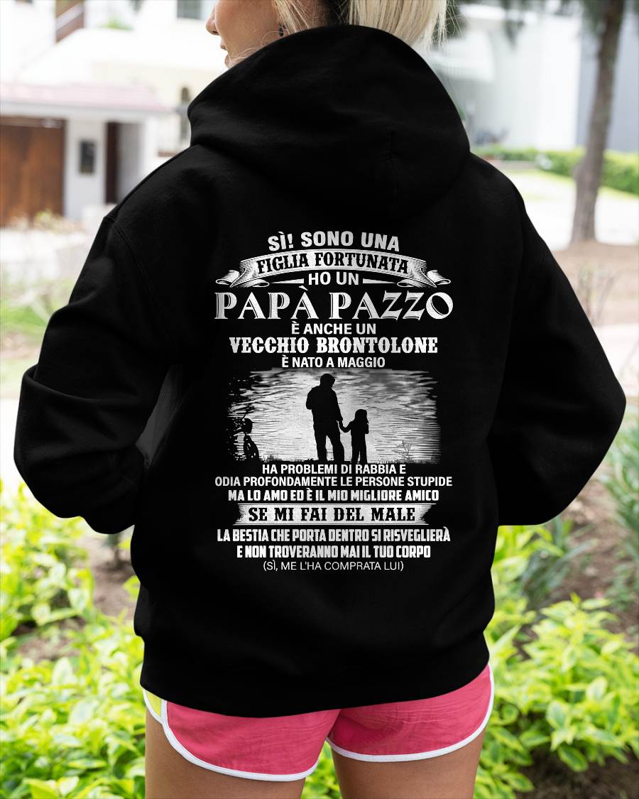 MAGGIO - MAGLIETTA REGALO PER FIGLIA - PAPÀ FANTASTICO E VECCHIO BRONTOLONE - REGALO SPECIALE PER TUA FIGLIA - HL05 (SKU2605-121-05)
