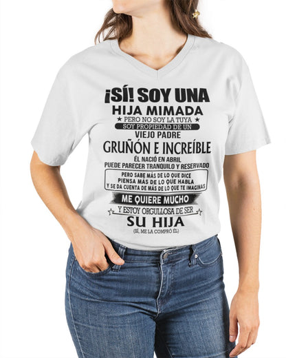 Padre nacido en Abril - Regalo especial para hija - TBN - T04 (Sku.TbnA16-04)