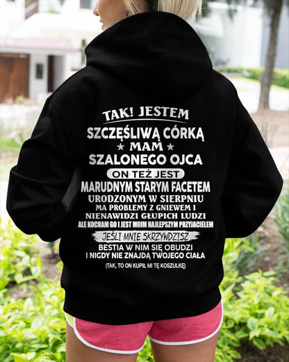 SIERPIEŃ - KOSZULKA PREZENT DLA CÓRKI - GENIALNY I MARUDNY STARY TATA - WYJĄTKOWY PREZENT DLA TWOJEJ CÓRKI - HL08 (SKU2605-186-08)