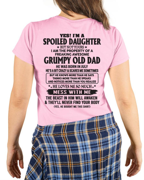 July - Grumpy Old Dad was born in July - Gift for your daughter from dad - HL07 (SKU05-89-07)