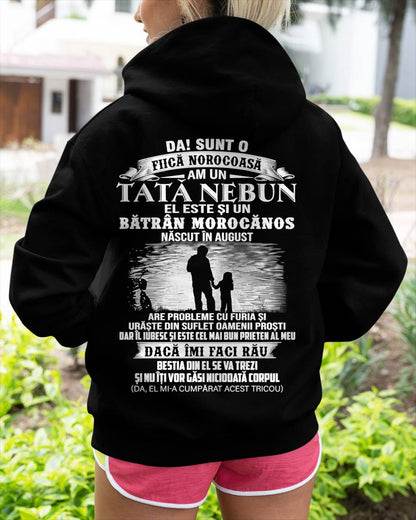 AUGUST - TRICOU CADOU PENTRU FIICĂ - TATĂ FANTASTIC ȘI BĂTRÂN MOROCĂNOS - CADOU SPECIAL PENTRU FIICA TA - HL08 (SKU2605-139-08)