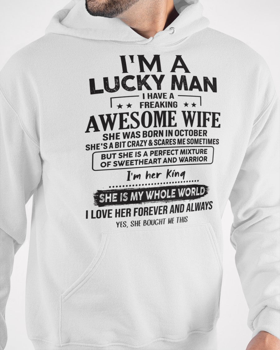 October - Awesome wife born in October - Special gift for your husband - HL10 (SKU06-29-10)