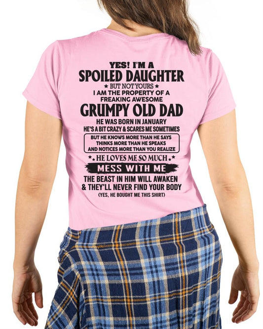 January - Grumpy Old Dad was born in January - Gift for your daughter from dad - HL01 (SKU05-89-01)