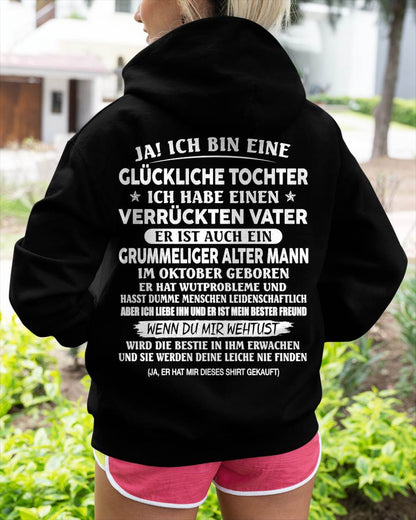 OKTOBER – T-SHIRT GESCHENK FÜR TOCHTER – GENIALER UND GRUMMELIGER ALTER PAPA – BESONDERES GESCHENK FÜR DEINE TOCHTER – HL10 (SKU2605-168-10)