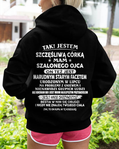 LIPIEC - KOSZULKA PREZENT DLA CÓRKI - GENIALNY I MARUDNY STARY TATA - WYJĄTKOWY PREZENT DLA TWOJEJ CÓRKI - HL07 (SKU2605-186-07)