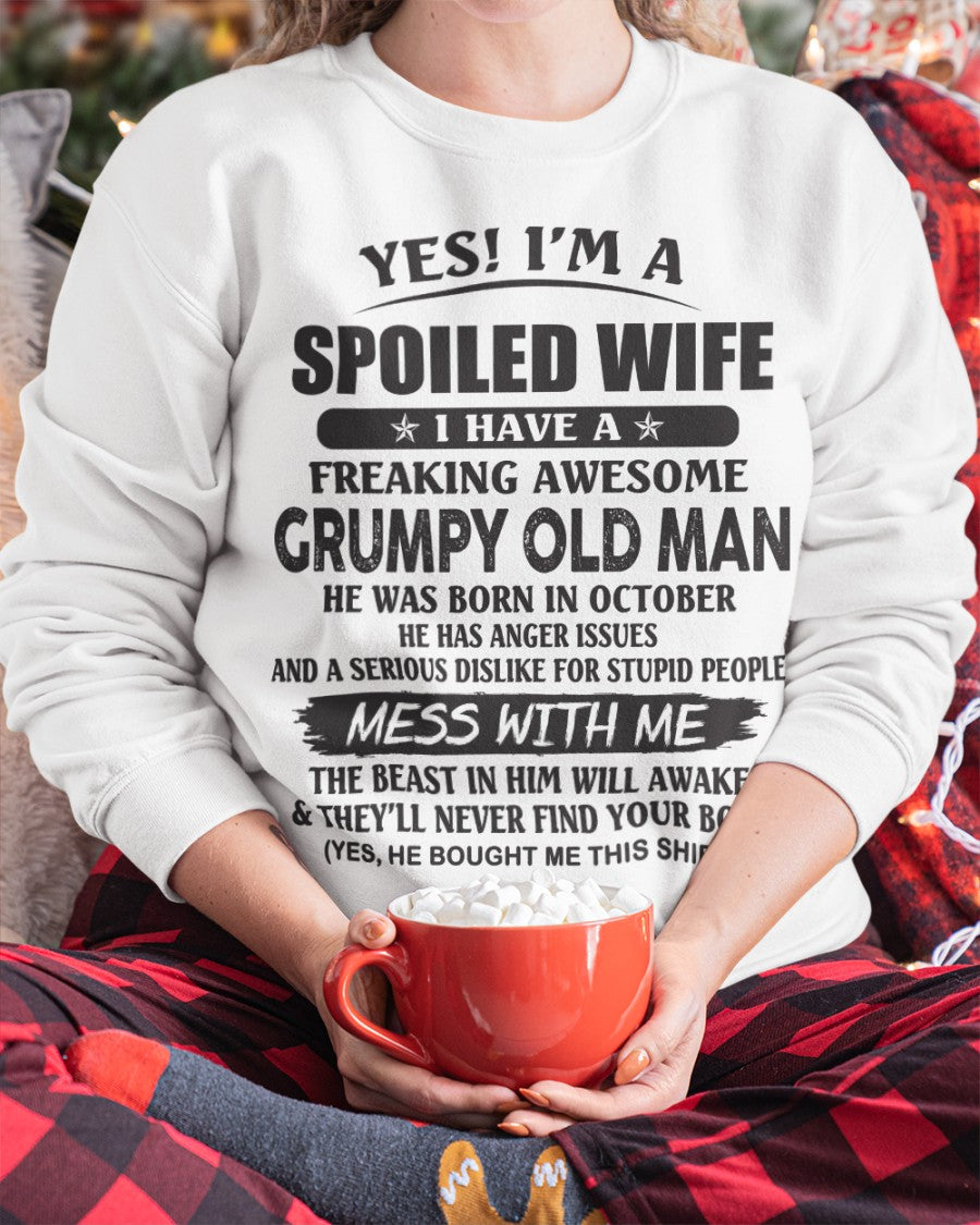 Awesome husband was born October - Gift for girlfriend, Gift for wife from husband - Perfect gift for your wife - HL10 (SKU11-52-10)