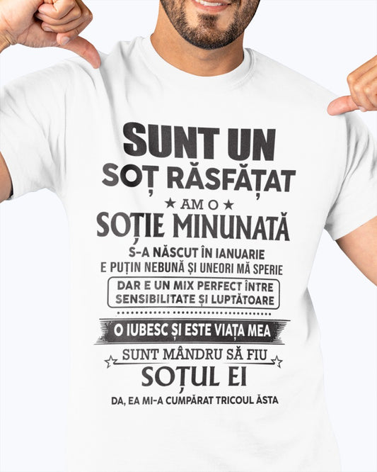 Soție minunată, născută în ianuarie – Cadoul perfect pentru soțul tău – HL01 (SKU06-63-01)