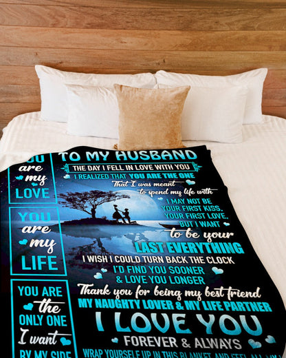 Gift for husband - from wife - blanket (SKU-BLANKET-W-H)