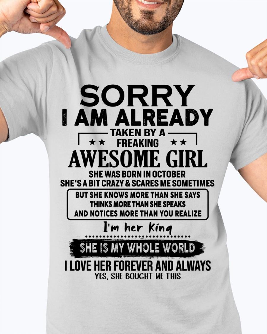 October - Awesome Girl born in October - Special gift for your boyfriend - HL10 (SKU.AT16)