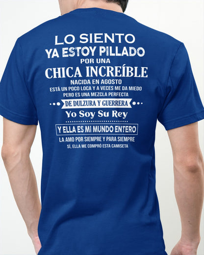 Agosto Chica Increíble - Regalo especial para tu novio - T08 (SKU04-112)