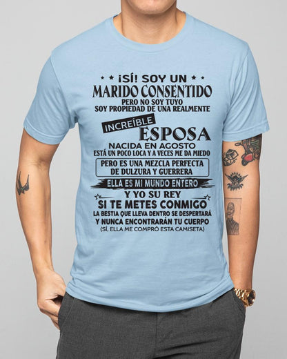 Agosto - Esposa increíble nació en agosto - Regalo especial para Marido - T08 (SKU05-105-08)