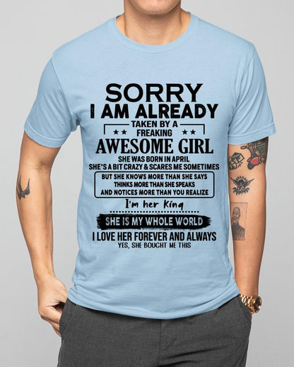 April - Awesome Girl born in April - Special gift for your boyfriend - HL04 (SKU.AT16)