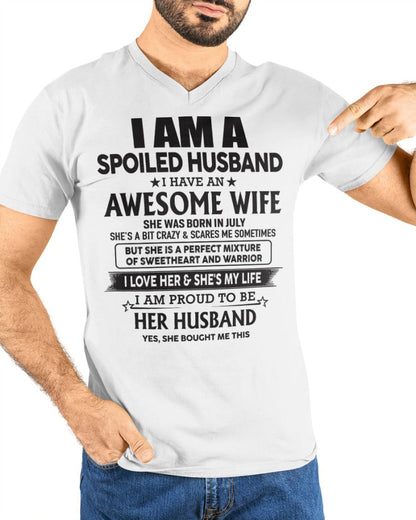 Awesome Wife born in July - Special gift for your Husband - HL07 (SKU06-50)