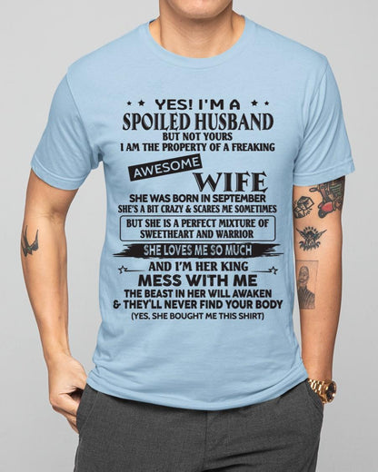September - Awesome wife born in September - Special gift for your husband - HL09 (SKU06-03)