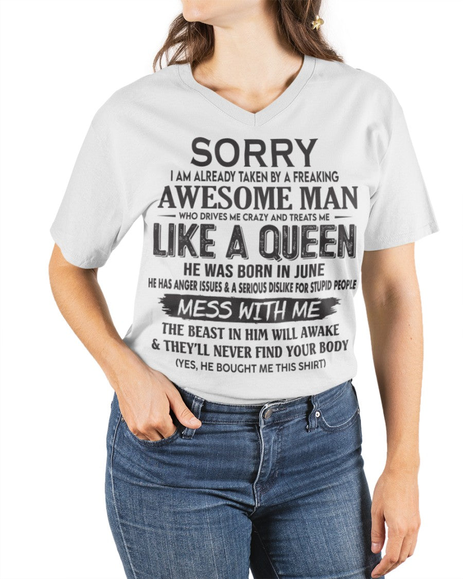 June - Awesome Man Born In June - Special gift for your Girlfriend - HL06 (SKU09-126-06)