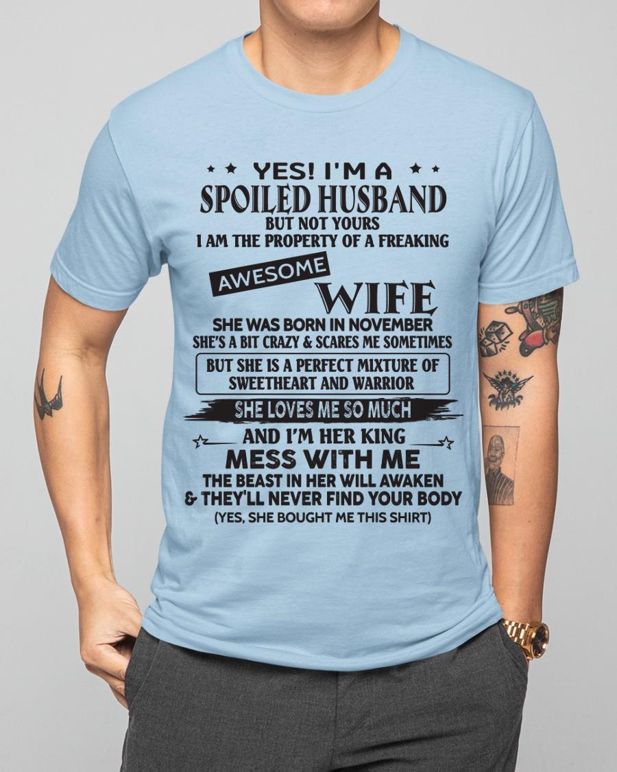 November - Awesome wife born in November - Special gift for your husband - HL11 (SKU06-03)