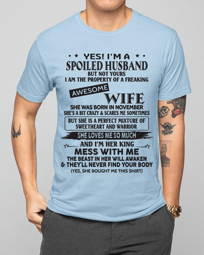 November - Awesome wife born in November - Special gift for your husband - HL11 (SKU06-03)