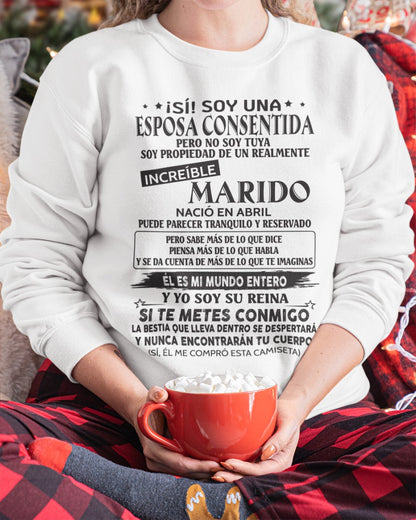Abril - Marido Increíble Nació En Abril - Regalo Especial Para Esposa - T04 (SKU06-09-04)