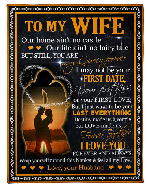 Husband to Wife - Personalized Blanket - Best Gift - To My Wife from husband blanket (SKUB05-107)