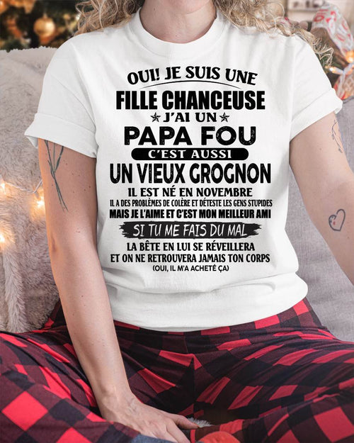novembre Papa Fou - Le cadeau parfait pour votre fille - HL11 (SKU10-179-11)