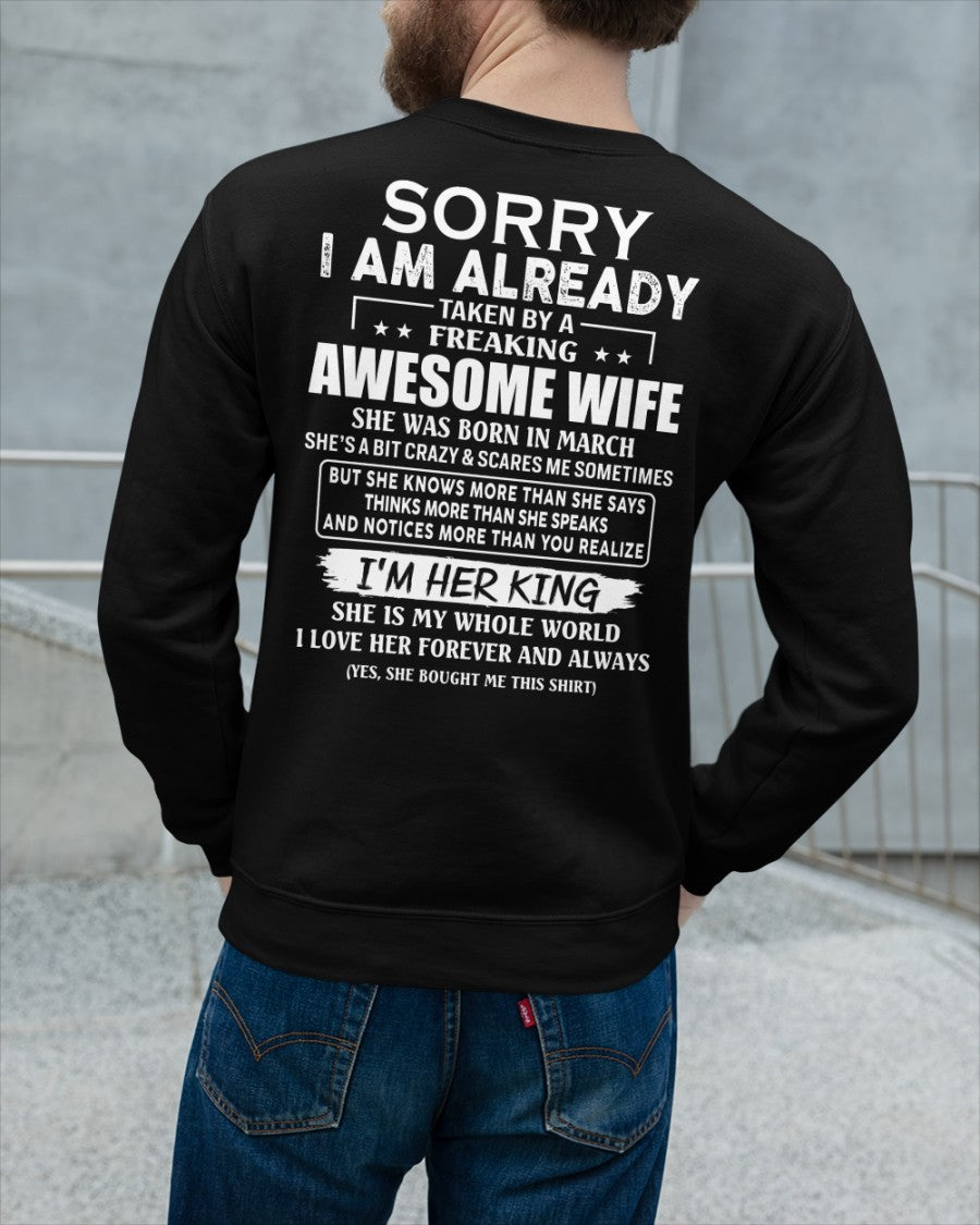 Awesome wife March - Perfect gift for your husband - HL03 (SKU68-79-03)