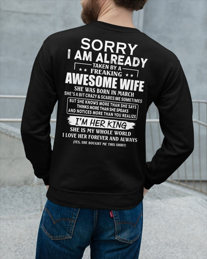 Awesome wife March - Perfect gift for your husband - HL03 (SKU68-79-03)