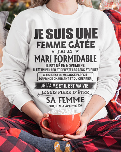 Mari Formidable Né En Novembre – Cadeau Parfait Pour Votre Femme – HL11 (SKU06-51-11)