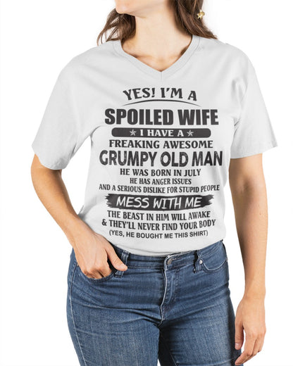 Awesome husband was born July - Gift for girlfriend, Gift for wife from husband - Perfect gift for your wife - HL07 (SKU11-52-07)