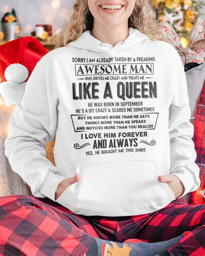 Treats me like a queen - Perfect gift for your Girlfriend, wife - HL09