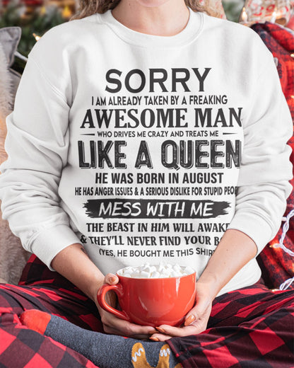 August - Awesome Man Born In August - Special gift for your Girlfriend - HL08 (SKU09-126-08)