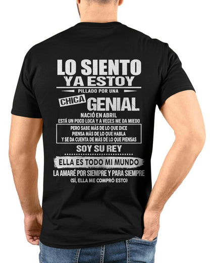 Abril Chica genial - Regalo especial para novio - Black - T04 (SKU05-80-04)