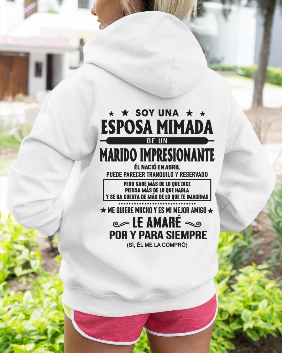 Abril - Soy una Esposa mimada de un Marido impresionante - Regalo especial para tu esposa - T04 (SKU05-101-04)