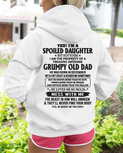 December - Grumpy Old Dad was born in December - Gift for your daughter from dad - HL12 (SKU05-89-12)