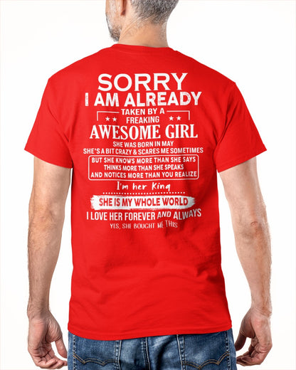Lo siento chicas, estoy comprometido. Mi novia es una loca y linda. Regalo perfecto para tu novio. HL05 (SKU04-95-05)