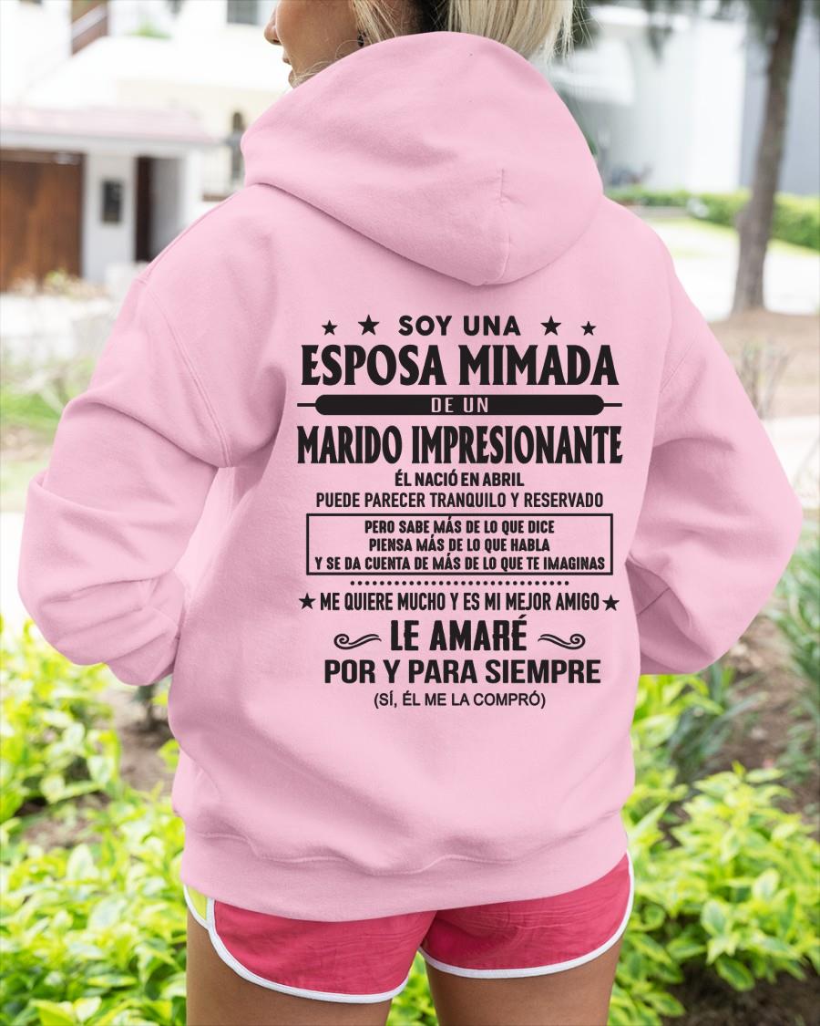 Abril - Soy una Esposa mimada de un Marido impresionante - Regalo especial para tu esposa - T04 (SKU05-101-04)