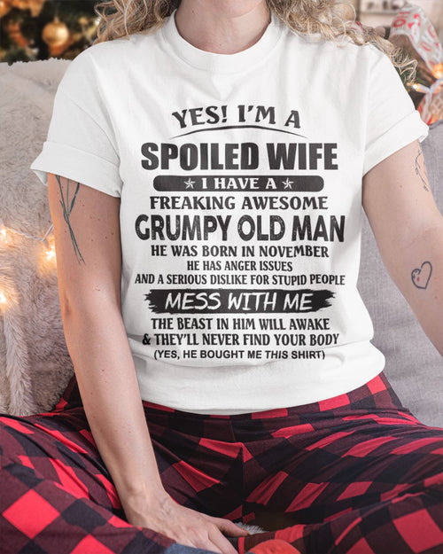 Awesome husband was born November - Gift for girlfriend, Gift for wife from husband - Perfect gift for your wife - HL11 (SKU11-52-11)
