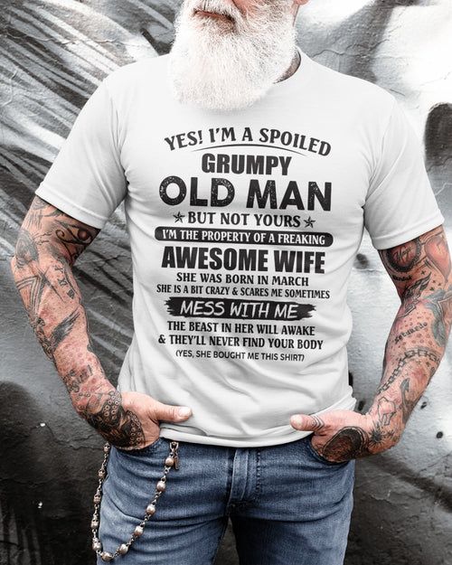 Awesome wife March - Perfect gift for your husband - HL03 (SKU96-68-03)