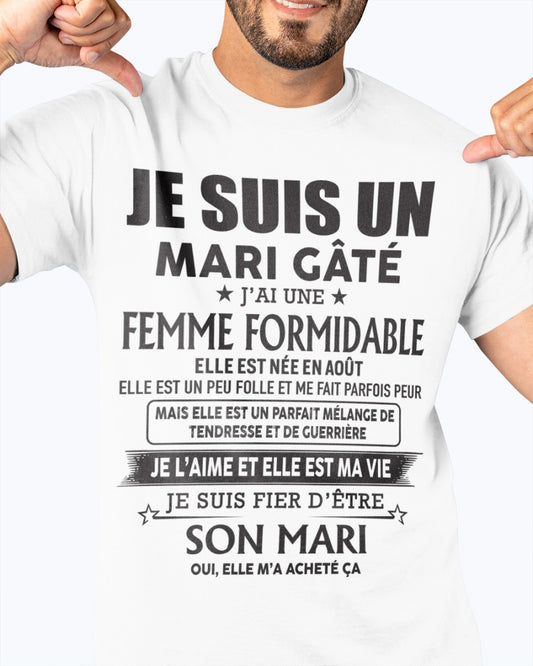 Femme Formidable Née En Août – Cadeau Parfait Pour Votre Mari – HL08 (SKU06-33-08)