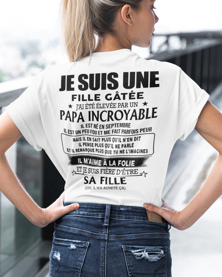 Septembre - Papa Incroyable - Le cadeau parfait pour votre fille - HL09 (SKU06-14)