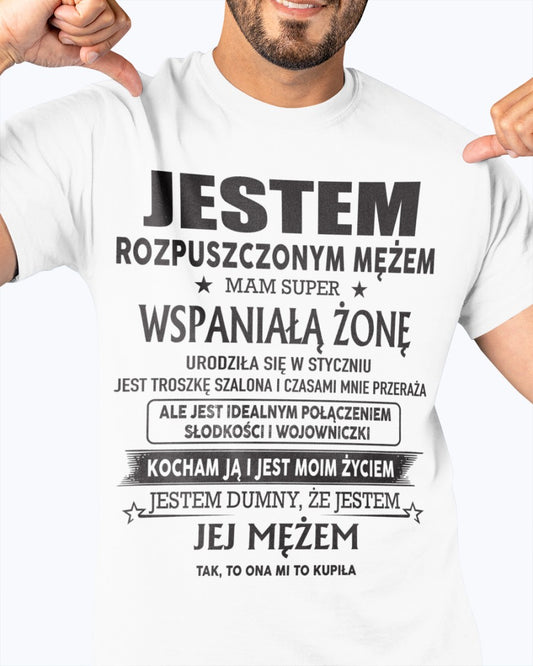 Niesamowita Żona Urodzona w styczniu – Idealny Prezent dla Twojego Męża – HL01 (SKU06-26-01)