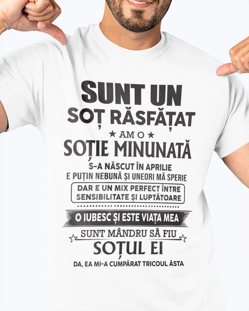 Soție minunată, născută în aprilie – Cadoul perfect pentru soțul tău – HL04 (SKU06-63-04)