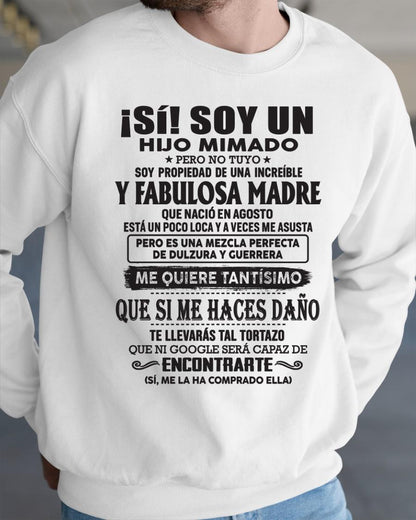 Madre increíble nació en agosto – Regalo especial para hijo – T08 (SKU06-12)