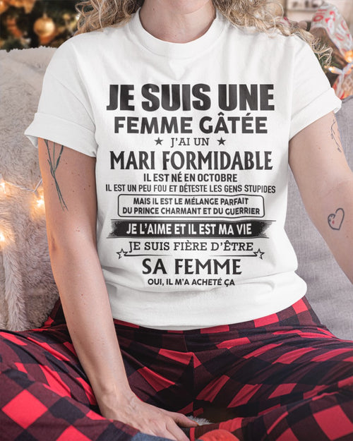 Octobre - Fille géniale née en octobre - Cadeau spécial pour votre petit ami - HL10 (SKU.AT16)