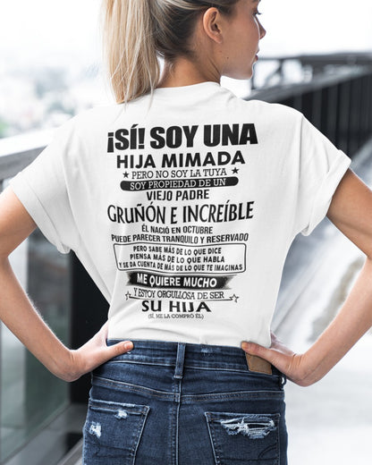 Octubre Padre Increíble - Regalo especial para hija - TBN - T10 (SKU04-109-10)
