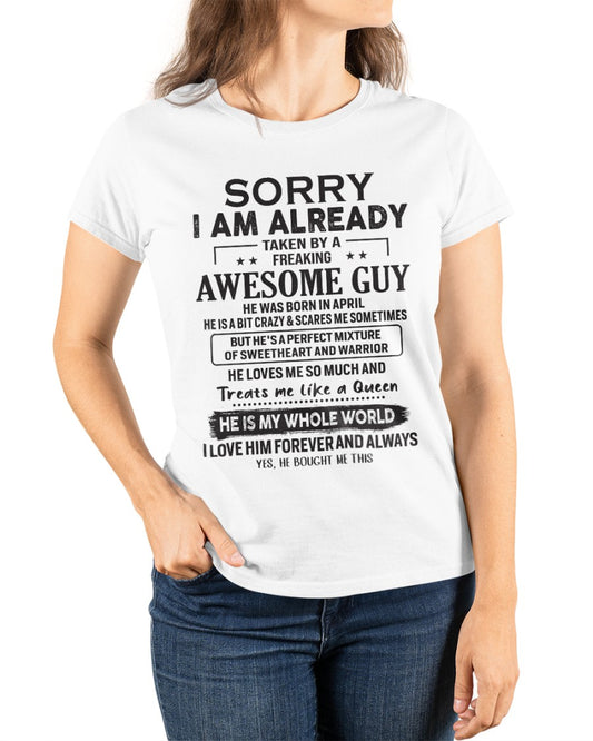 April - Awesome guy was born in April - Perfect gift for your girlfriend - HL04 (SKU05-108-04)
