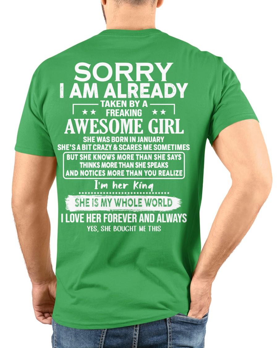 Sorry Girls, I’m Taken - My Girlfriend is Crazy & Cute - Perfect gift for your boyfriend - HL01 (SKU04-95-01)