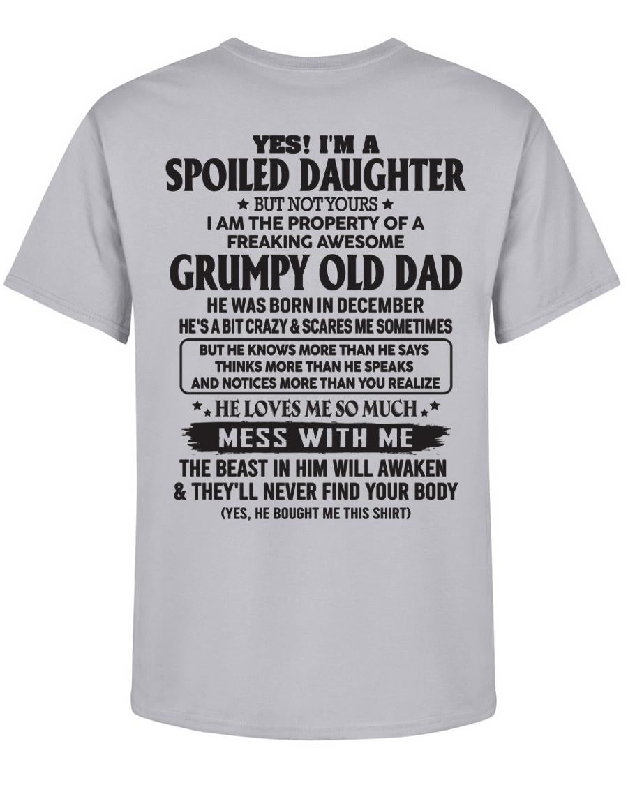 December - Grumpy Old Dad was born in December - Gift for your daughter from dad - HL12 (SKU05-89-12)